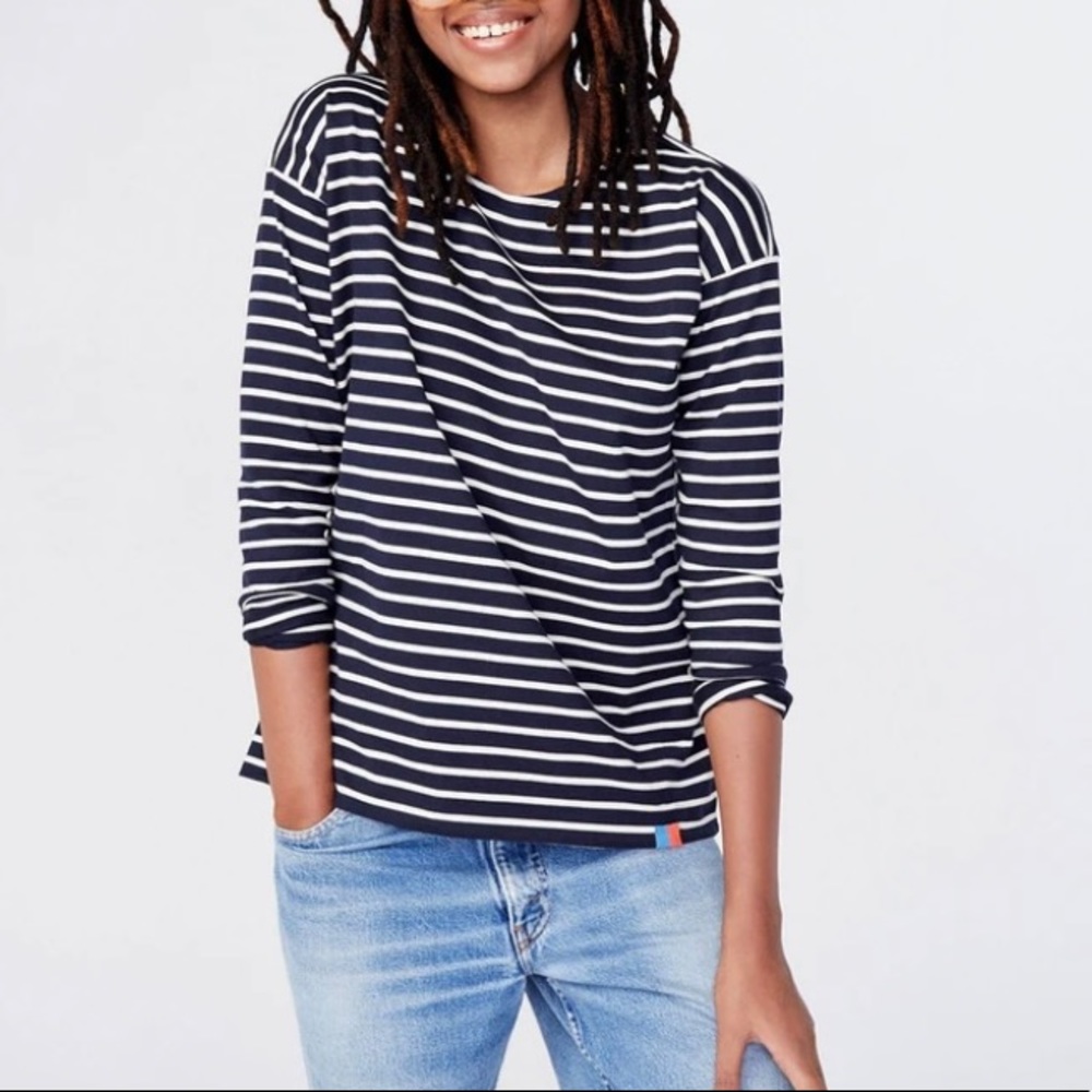 Kule navy and cream Boyfriend tee.
